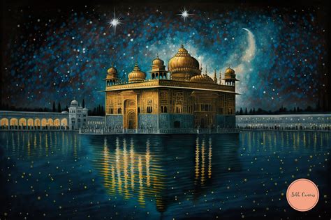 Golden Temple Oil Painting Wall Art Golden Temple Wall Decor Sikh Wall Art for Living Room ...