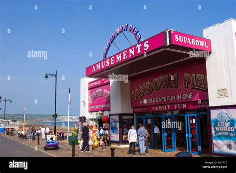 Entrance to Sandown Pier on the Isle of Wight Stock Photo - Alamy