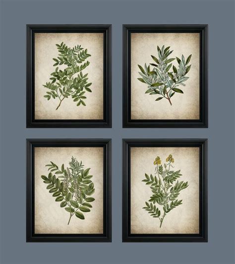 Vintage Green leaf Print Botanical Wall Art Plant Decor | Etsy in 2021 ...