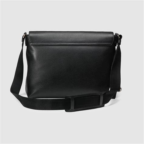 Gucci Leather Messenger Bag in Black Leather (Black) for Men - Lyst