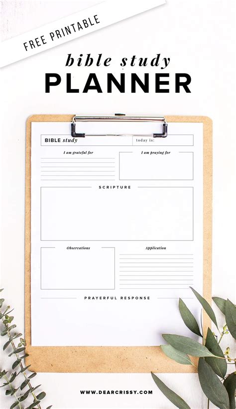 Free Printable Bible Study Planner – S.O.A.P Method Bible Study