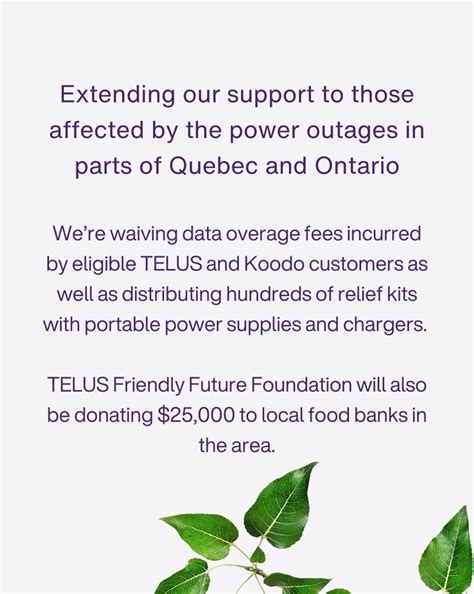 TELUS on Twitter: "Following the widespread power outages and severe weather conditions in parts ...