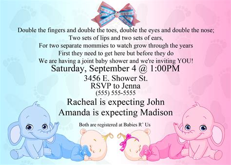 Pink Elephant Baby Shower Invitations | Beeshower