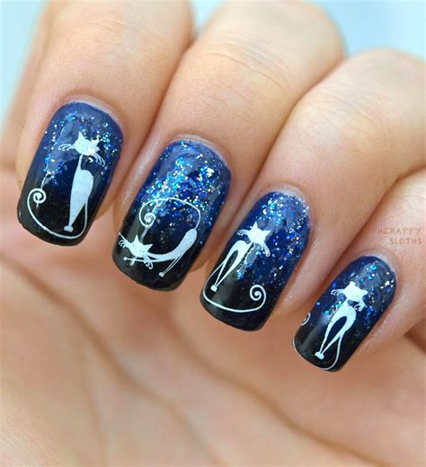 The Midnight Cats: Halloween Manicure Design | Cat nail designs, Halloween nail designs, Cat ...