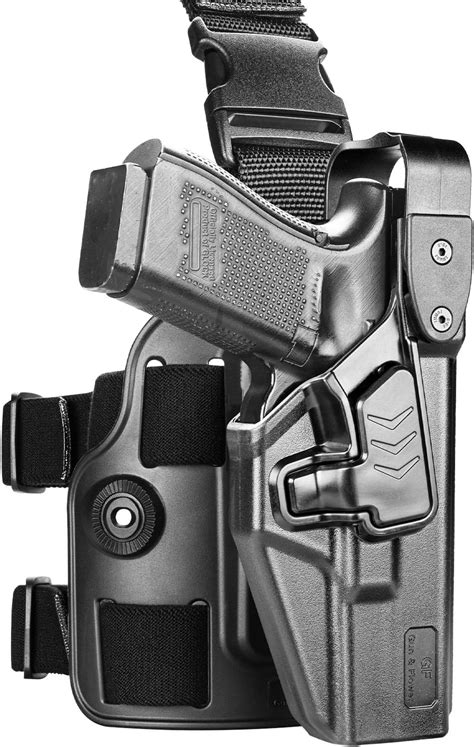 Amazon.com : Level III Drop Leg Holster for Glock 19/17, Duty Leg Holster for Glock 17/19/31/32 ...