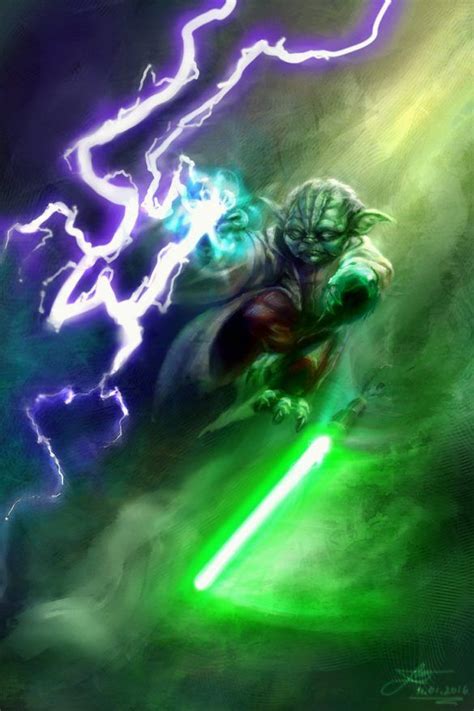 Yoda Fighting Force | Star wars yoda, Star wars geek, Star wars artwork