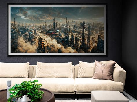 Cyberpunk City, Download Digital, Commissioned Artwork, Image Resolution, Ariel, Digital Prints ...