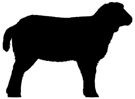 OnlineLabels Clip Art - Detailed Sheep Silhouette