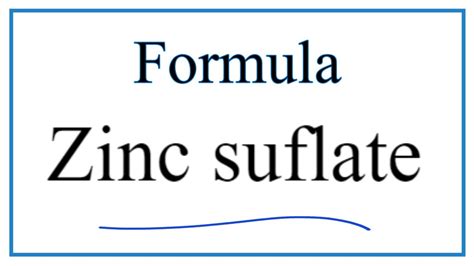 How to Write the Formula for Zinc sulfate - YouTube