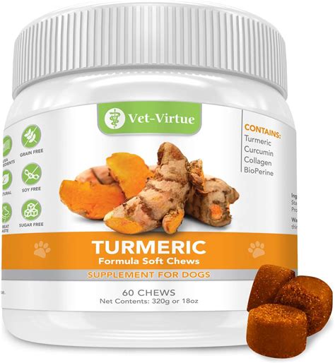 Amazon.co.jp: VET-VIRTUE Turmeric for Dogs- Organic Turmeric with ...