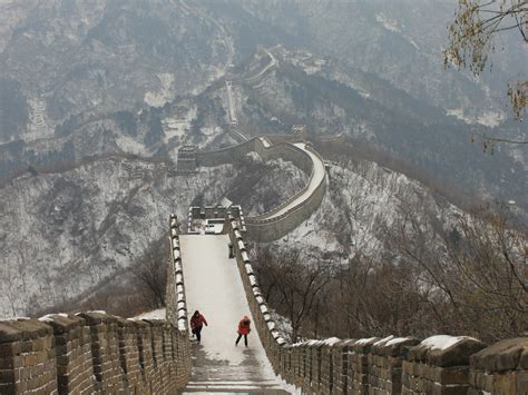 Mutianyu had frozen snow on 19th, Dec. - Wild Great Wall Hiking Camping ...