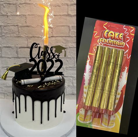 Cake Fountain Candle 4pk (60seconds) – Cake Sweets & Treats