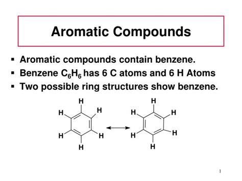 PPT - Aromatic Compounds PowerPoint Presentation, free download - ID ...