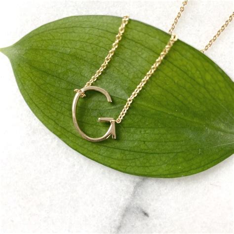 Initial Necklace Letter G Necklace Personalized necklace | Etsy