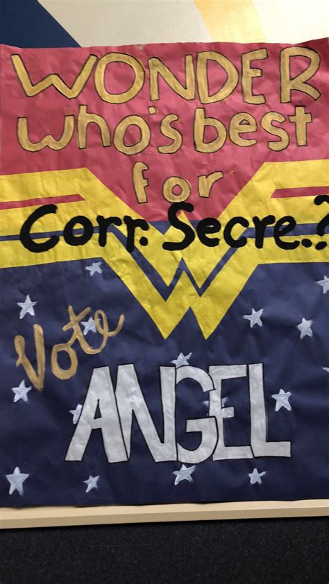 Student Government Superhero Theme Campaign Poster for ASB Corresponding Secr… | Student council ...