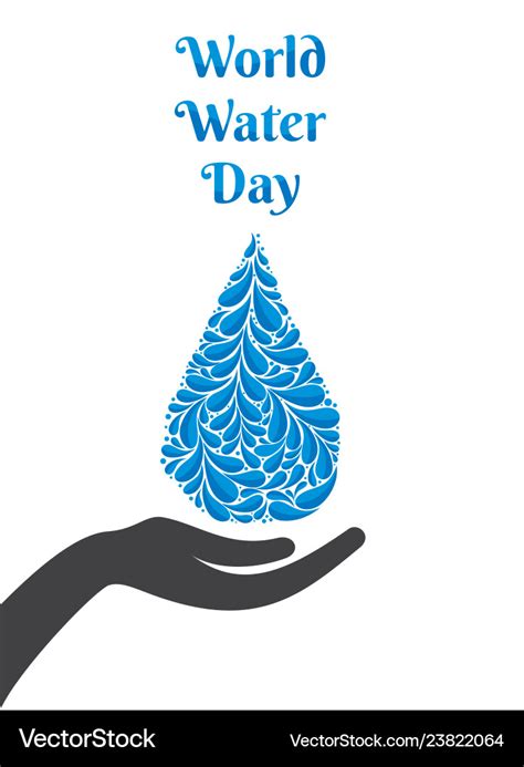 World water day poster concept Royalty Free Vector Image