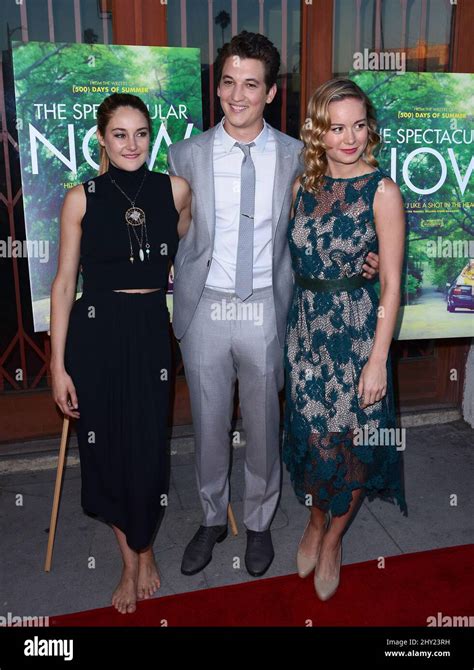 Shailene Woodley, Miles Teller, Brie Larson attends "The Spectacular ...