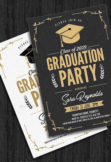 Graduation Invitation Template Psd