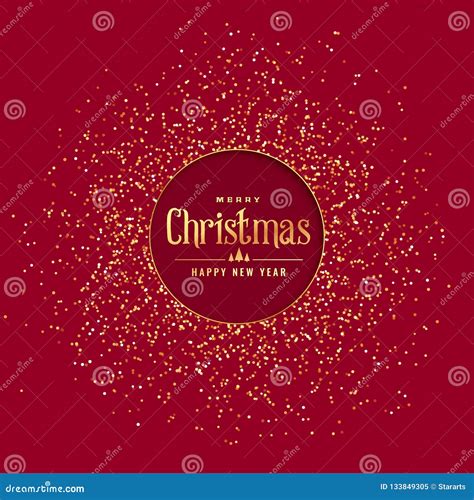 Red Christmas Background with Golden Glitter Stock Vector ...