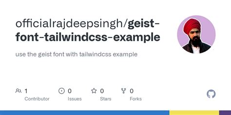 GitHub - officialrajdeepsingh/geist-font-tailwindcss-example: use the ...