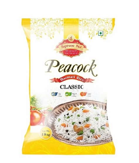 Supreme Peacock Classic Basmati Rice, Packet, 10kg at Rs 2000/bag in Jammu