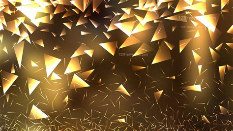 Abstract Gold Geometric Triangle Background