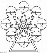 Ferris Wheel To Color coloring Page sketch template