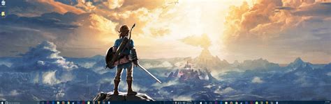 Dual-monitor Breath of the Wild wallpaper looking pretty sweet! : r ...