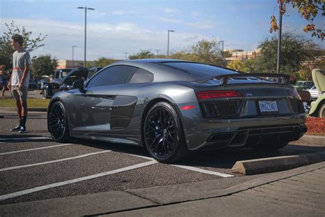 Audi R8 V10 rear view at Cars & Coffee | Audi, Cars and coffee, Audi r8 v10