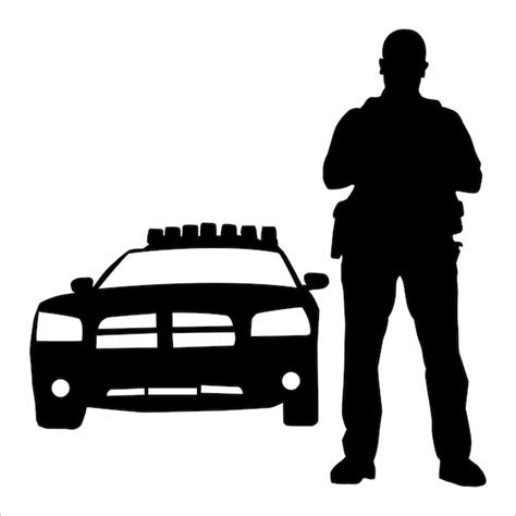 Premium Vector | Police silhouette