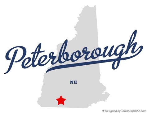 Map of Peterborough, NH, New Hampshire