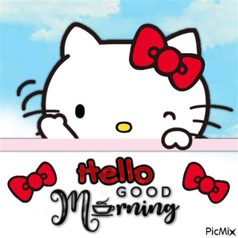 Good Morning, Hello Kitty - Free animated GIF - PicMix