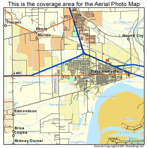 Aerial Photography Map of West Memphis, AR Arkansas