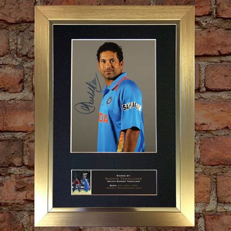 SACHIN TENDULKAR Cricket Signed Autograph Mounted Photo Repro A4 Print – The Autograph Gallery