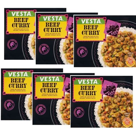 Vesta Beef and Rice Curry 215g 6 Packs