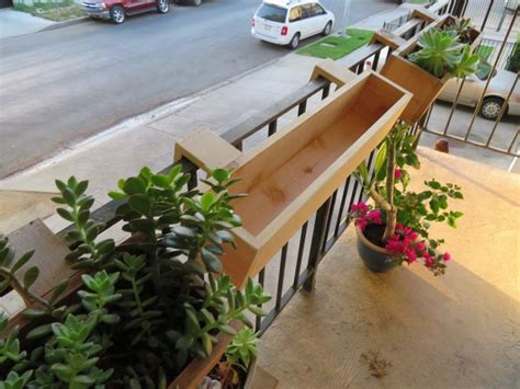 Balcony Rail Planter Box Outdoor Flower Box Cedar Balcony Display ...