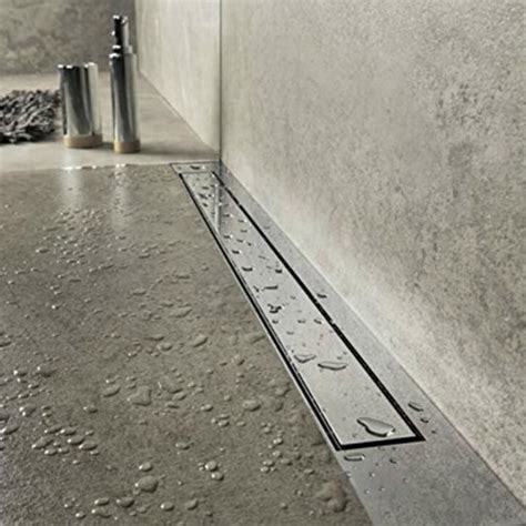 Smooth Surface Flat Stainless Steel Long Shower Channel Drain Cover, Insert Linear Shower Drain ...