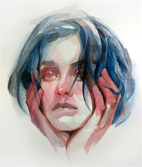 Gestural Brush Strokes and Focused Color Palettes Form Watercolor Portraits by Nick Runge ...