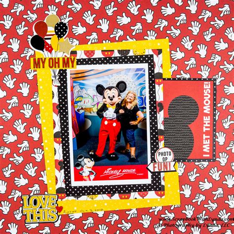 I Met Mickey Mouse Scrapbook Layout - Project Idea - Scrapbook.com