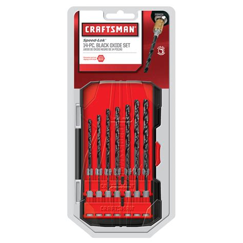 Craftsman 14 pc. Black Oxide Drill Bit Set - Tools - Power Tool ...