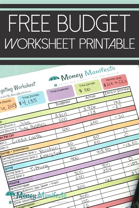 Start Budgeting With This Beginner Printable Budget Worksheet – Style ...