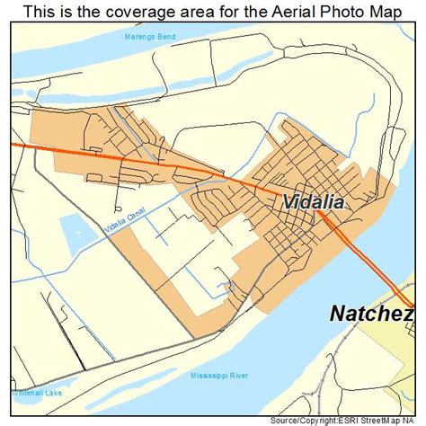 Aerial Photography Map of Vidalia, LA Louisiana