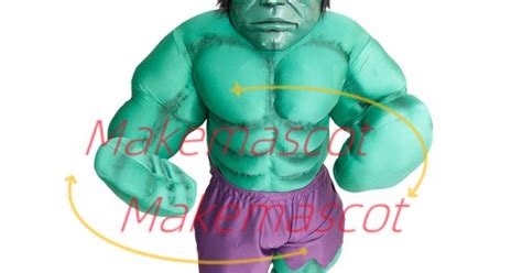 Green Muscle Hulk Mascot Costume