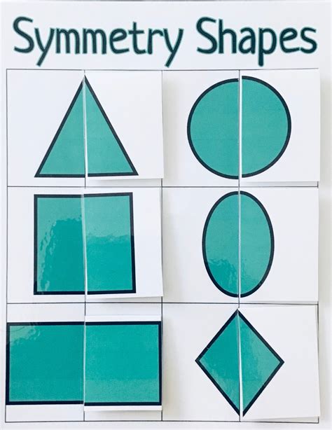 Symmetry Shapes Game/Math Game/Kids Math/Shapes | Etsy