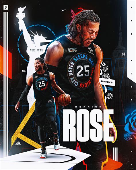 Derrick Rose x New York Knicks on Behance in 2021 | Derrick rose, Rose ...