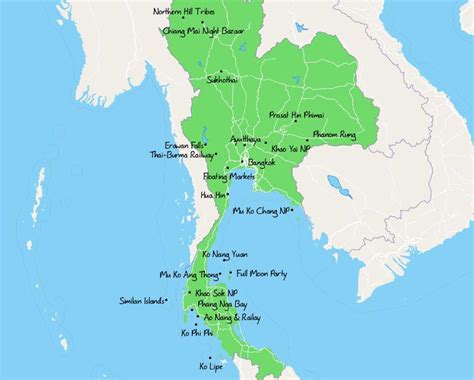 Thailand Tourist Map