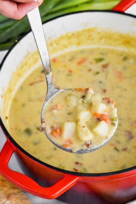 This Creamy Potato Soup with Bacon is the perfect winter soup. Made with simple ingredients ...