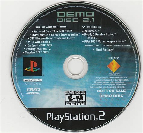 PlayStation 2 Demo Disc 2.1 : Sony Computer Entertainment : Free ...