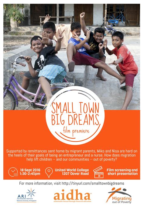 Small Town, Big Dreams: Film Premiere (Singapore) | Asia Research ...