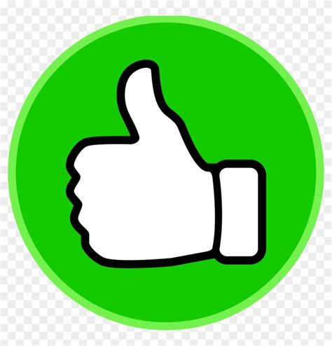 Green Thumbs Up Sign - Free Transparent PNG Clipart Images Download